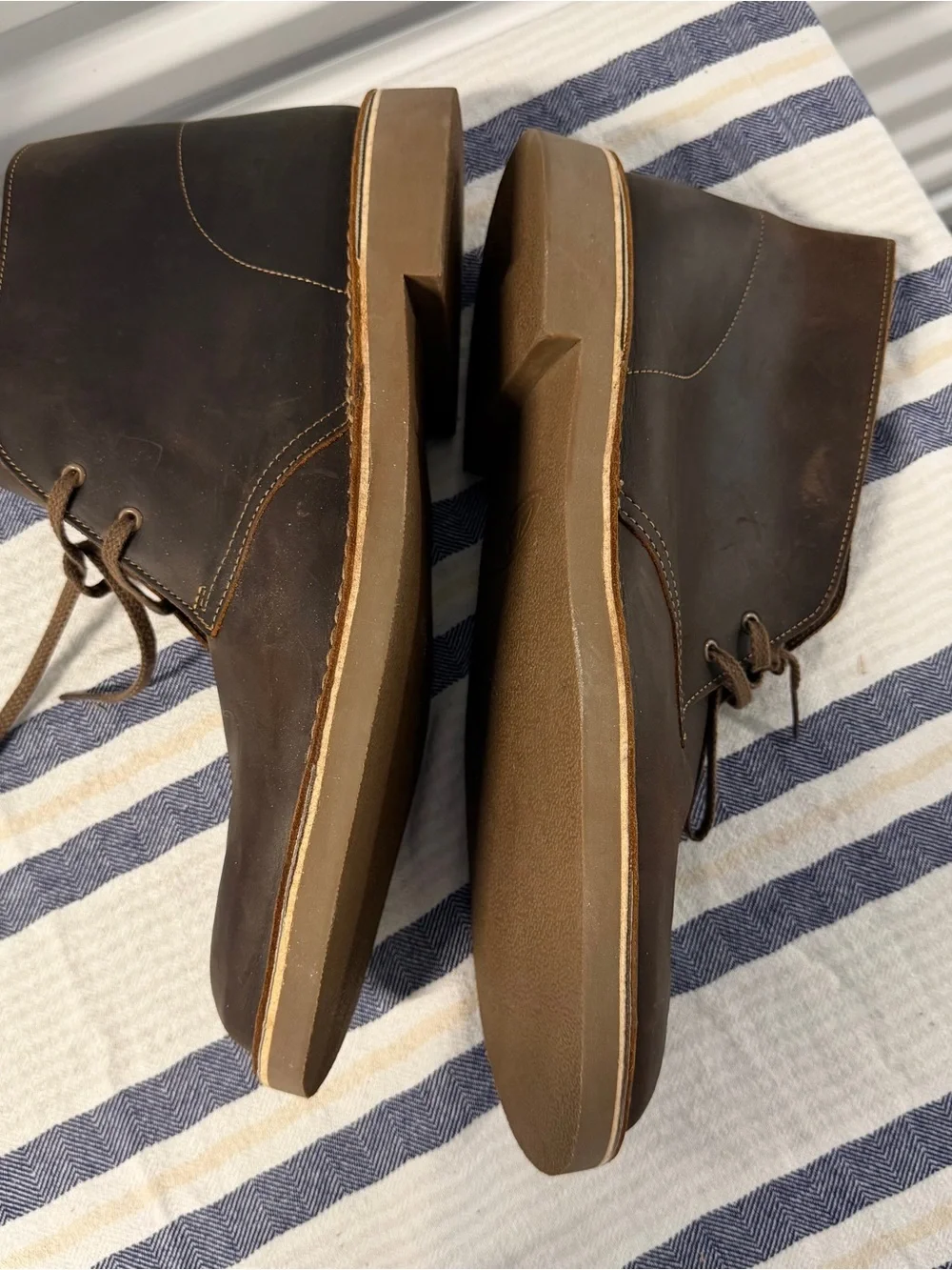 Clarks Originals Desert Boots Men Size 15 Wide Brown Leather Chukka Boots